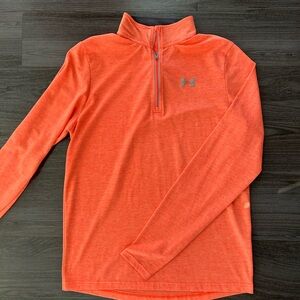 Under Armour Orange Quarter-Zip Sweatshirt